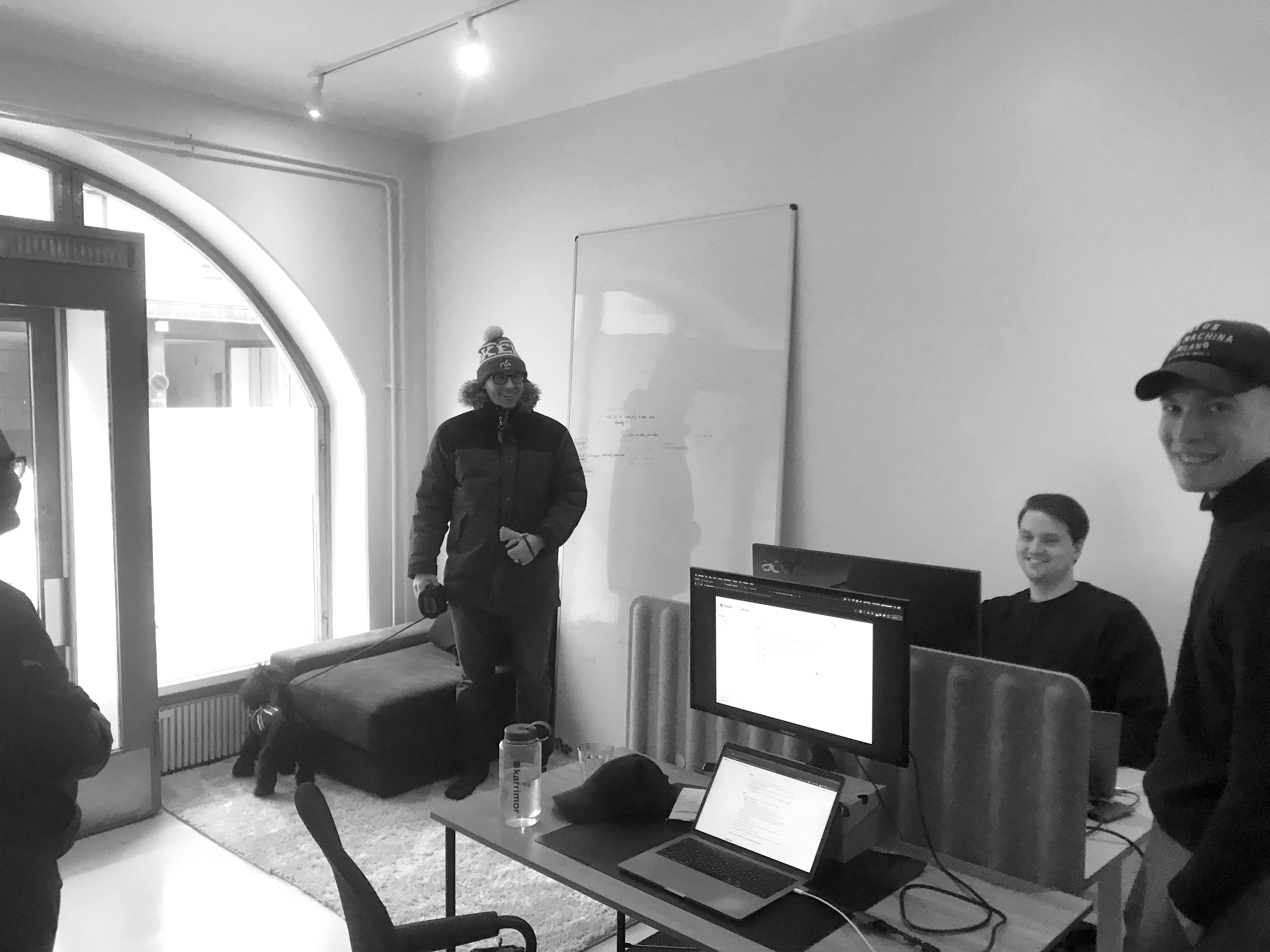 Timo Ahopelto visiting the office